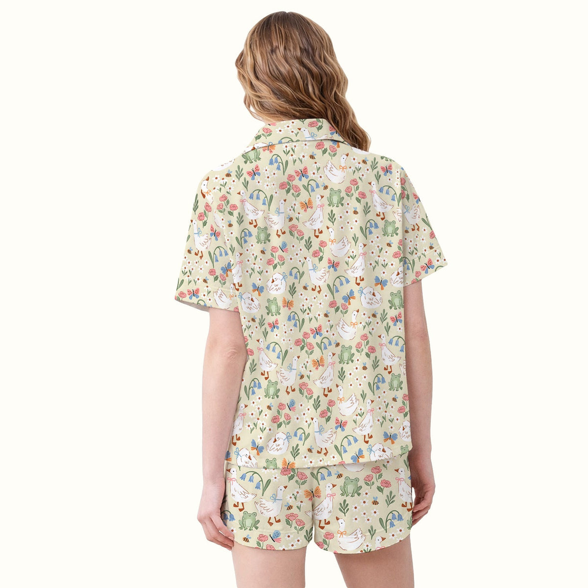 Goose Frog Garden Pajama Set