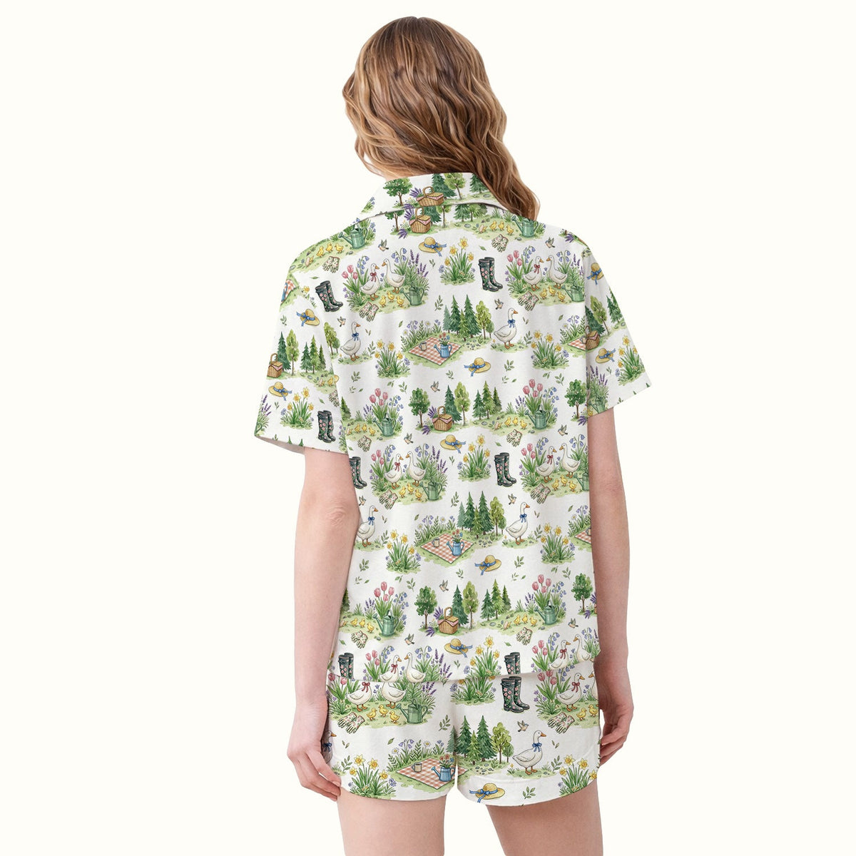 Duck Garden Nurse Pajama Set