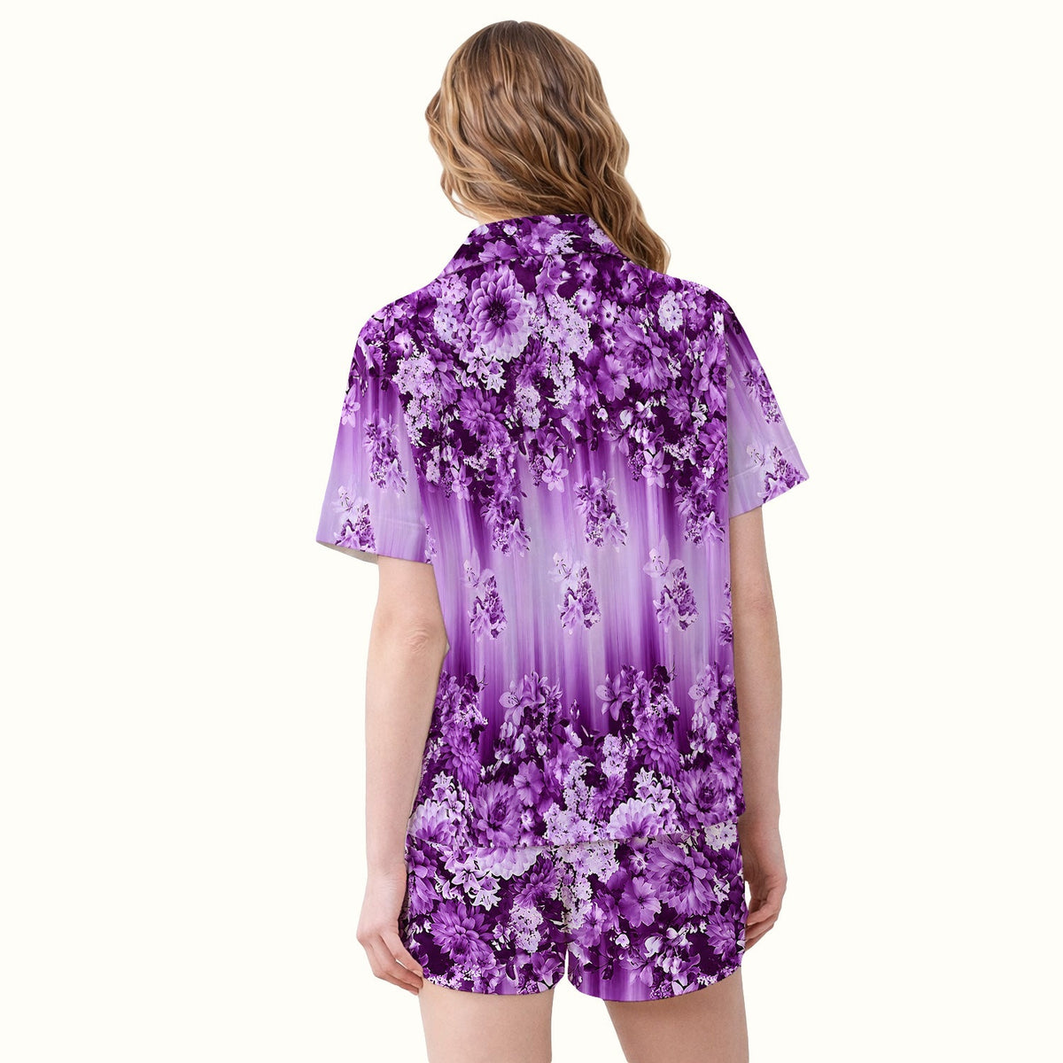 Purple Blossom Garden Pajama Set