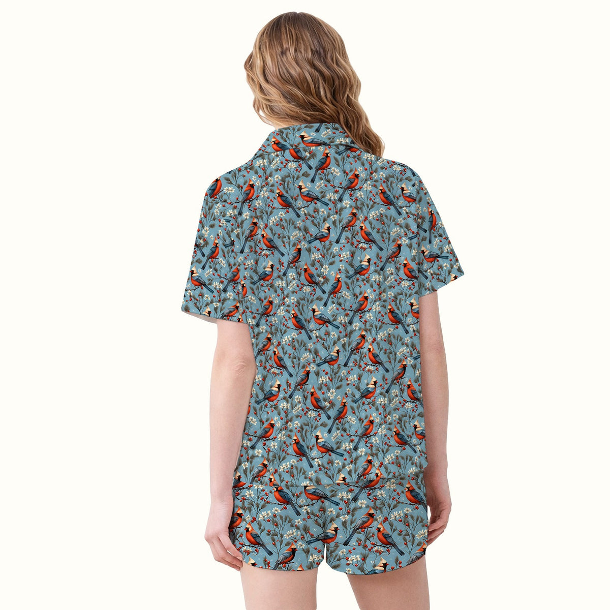 Cardinal Berry Blossom Nurse Pajama Set