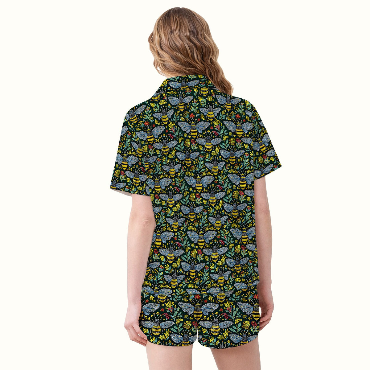 Honey Bee Wildflower Garden Pajama Set For Nurse