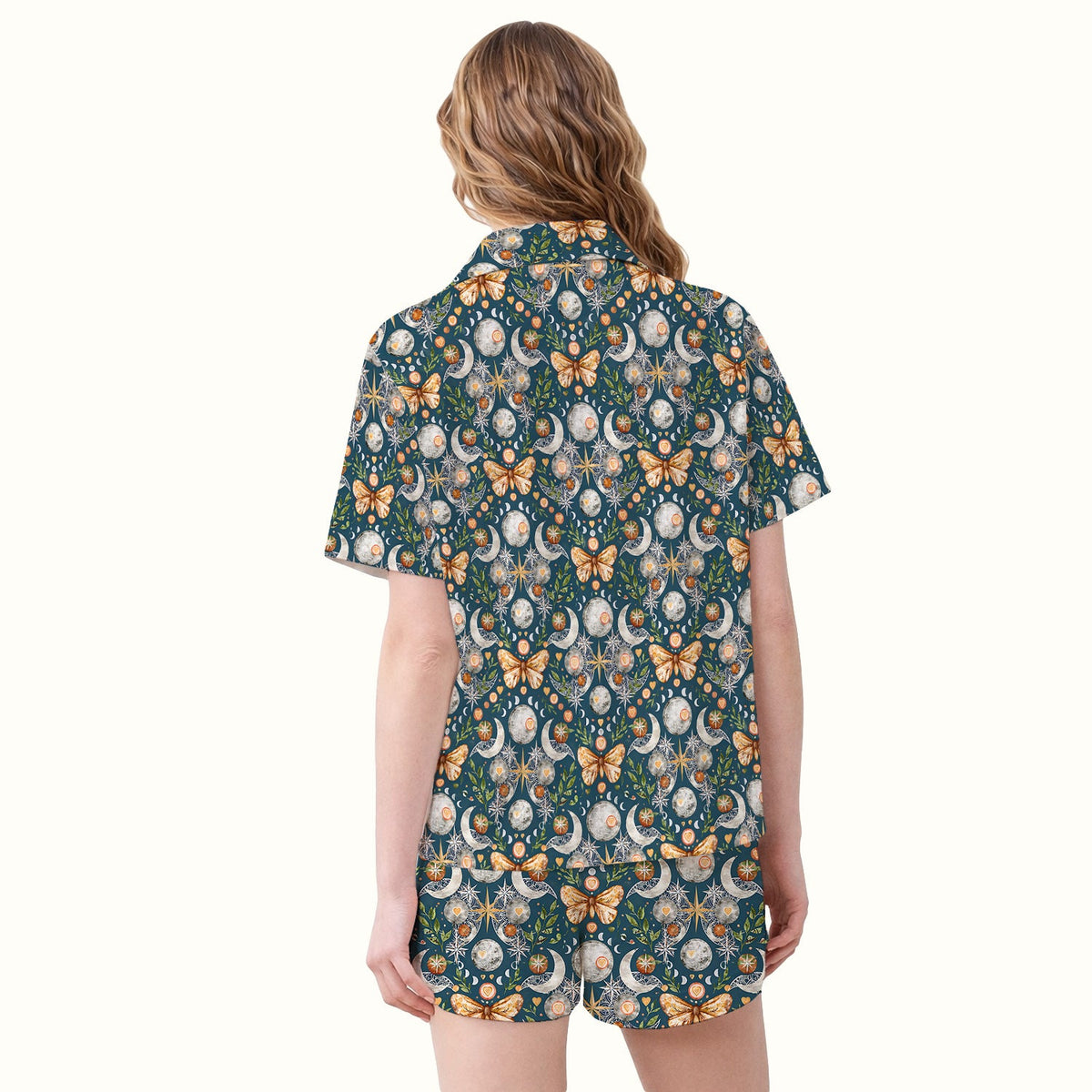 Celestial Butterfly Moonlight Nurse Pajama Set