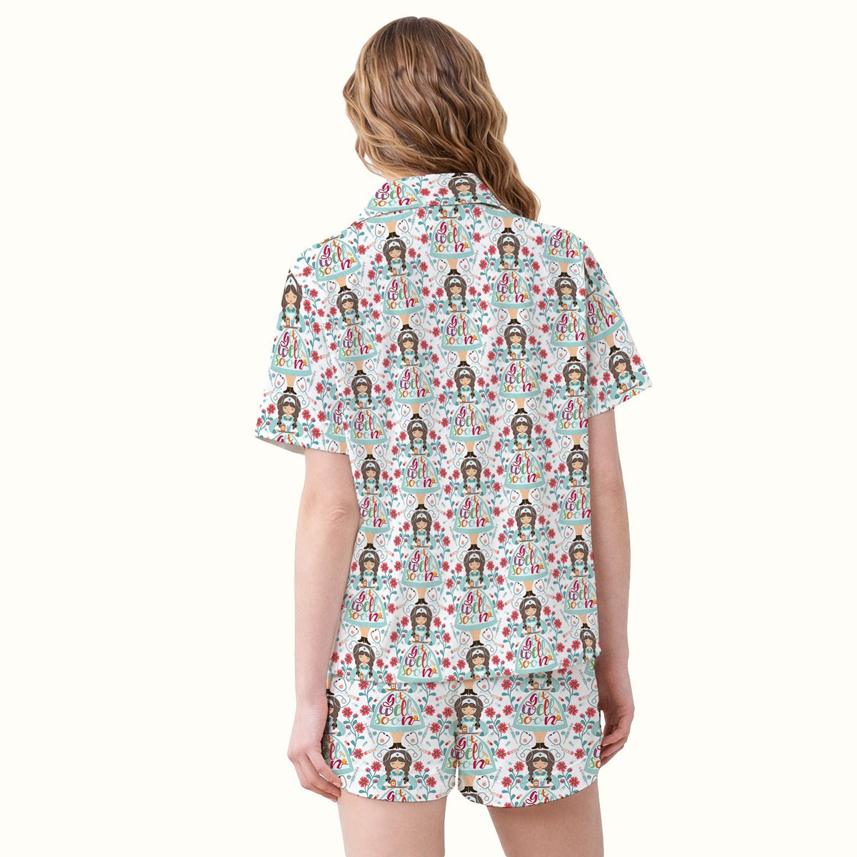 Get Well Soon Girl Floral Pajama Set
