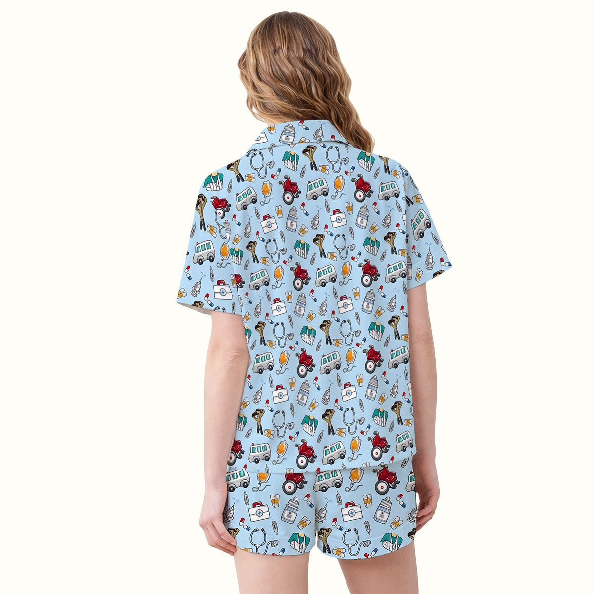 Medical Tools Emergency Transport Nurse Pajama Set