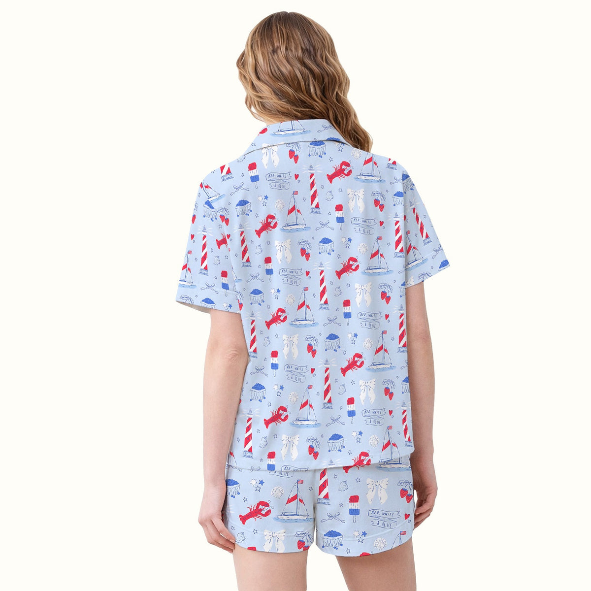 Lobster Lighthouse Sailboat Pajama Set