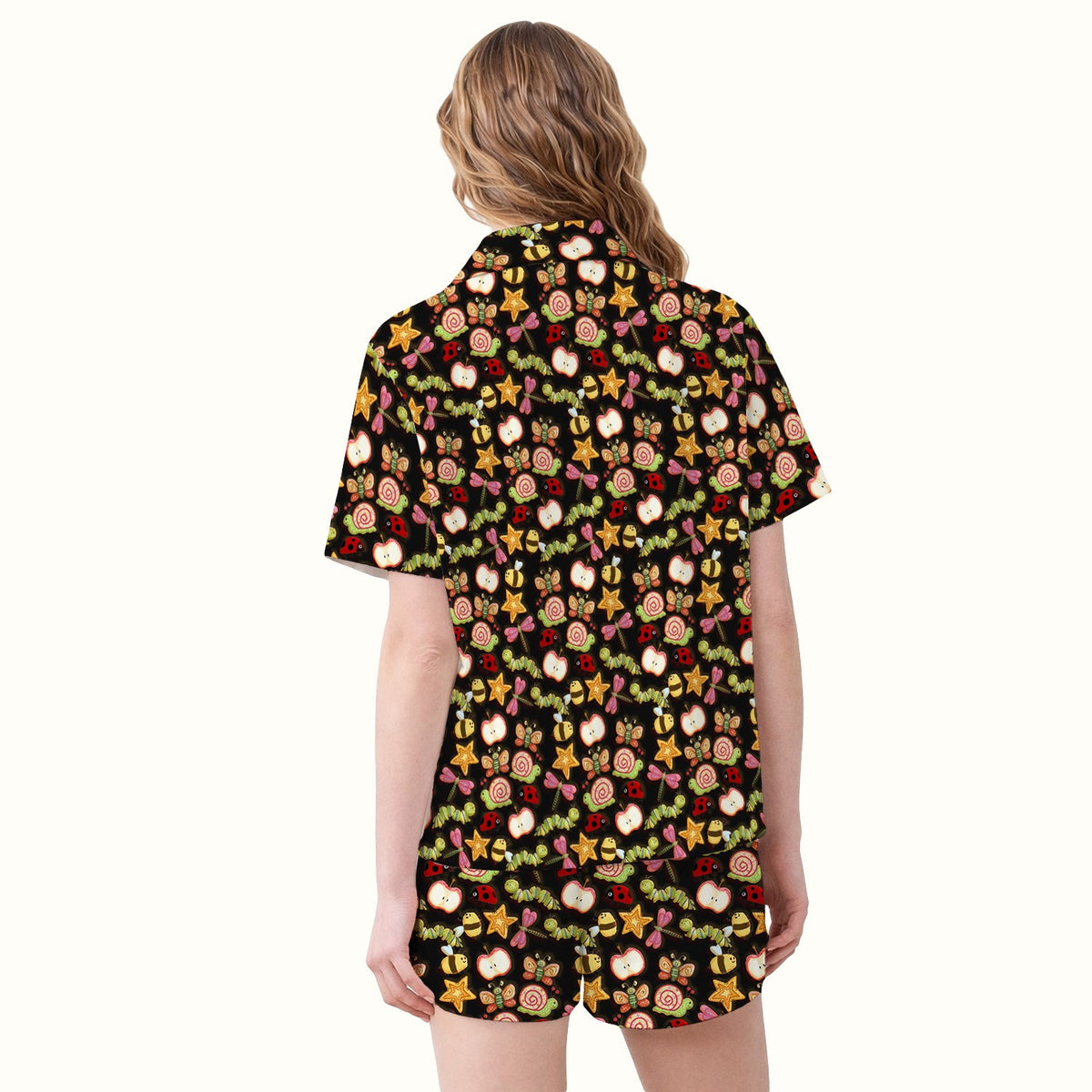 Snail Ladybug Caterpillar Apple Garden Pajama Set