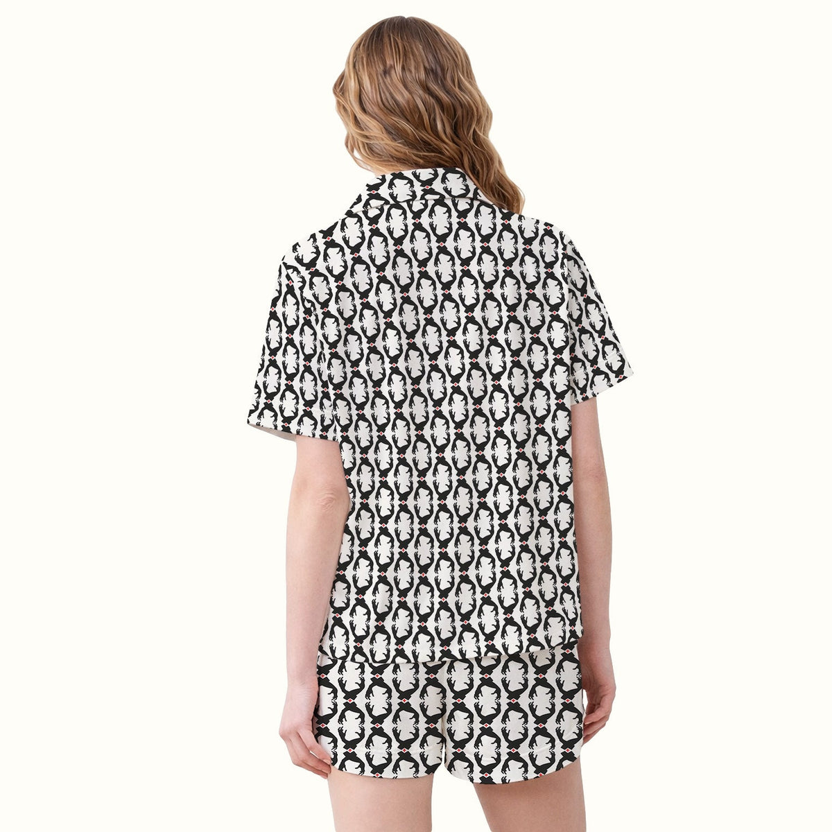 Creepy Hands Black White Red Pajama Set