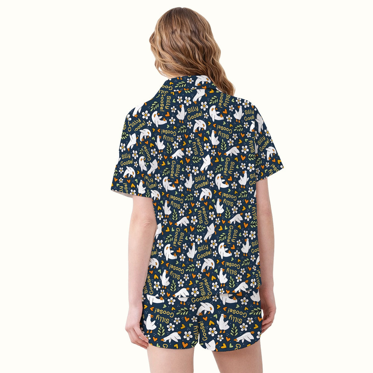 Silly Goose Floral Pajama Set