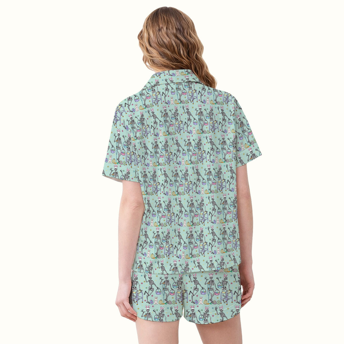 Fun Skeleton Bunny Pajama Set - Easter Gift For Nurse