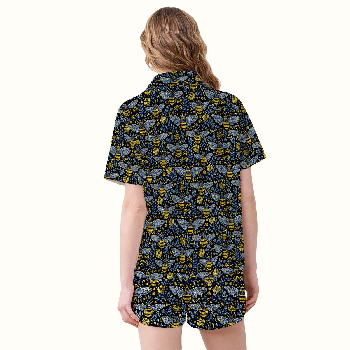 Honey Bee Wildflower Garden Pajama Set For Nurse