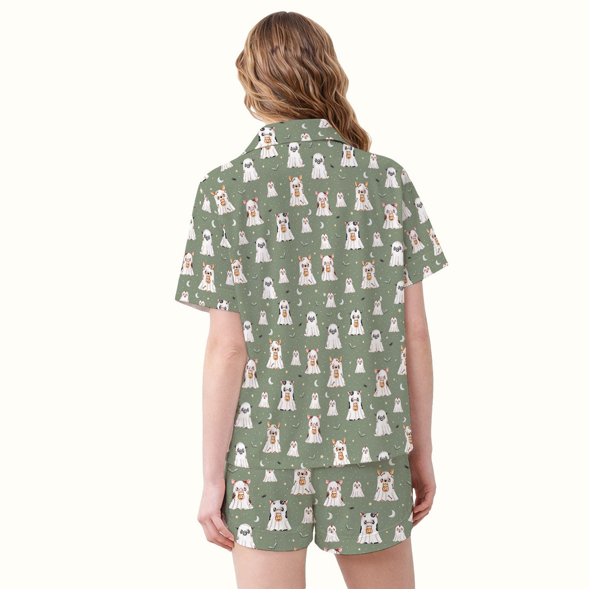 Spooky Farm Animal Ghost Pajama Set