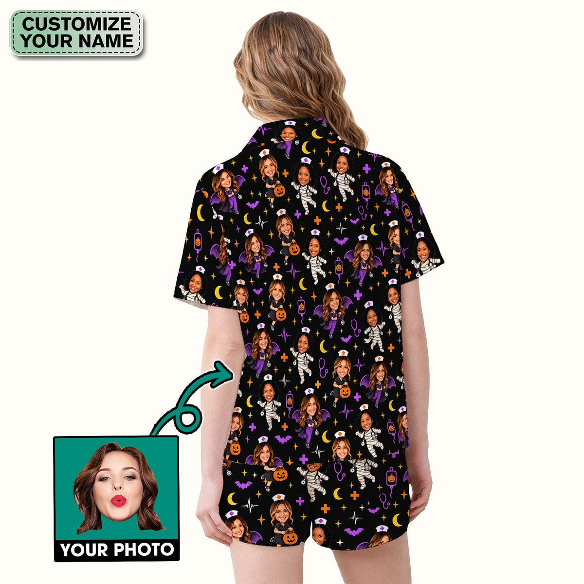 Personalized Halloween Photo Pajama Set