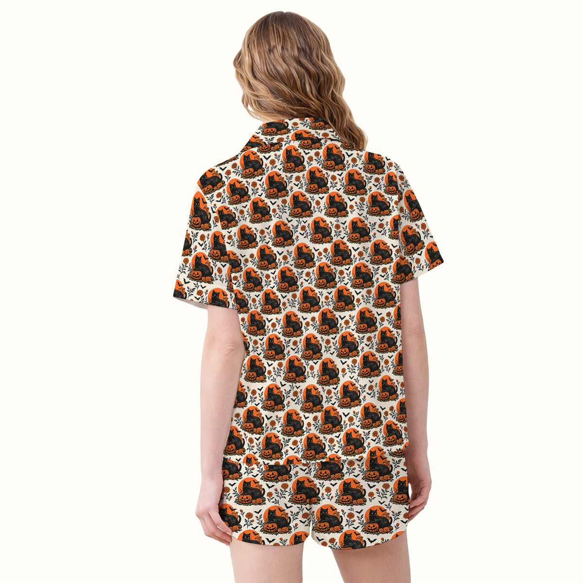 Black Cat Energy Pajama Set - Halloween Gift For Nurse