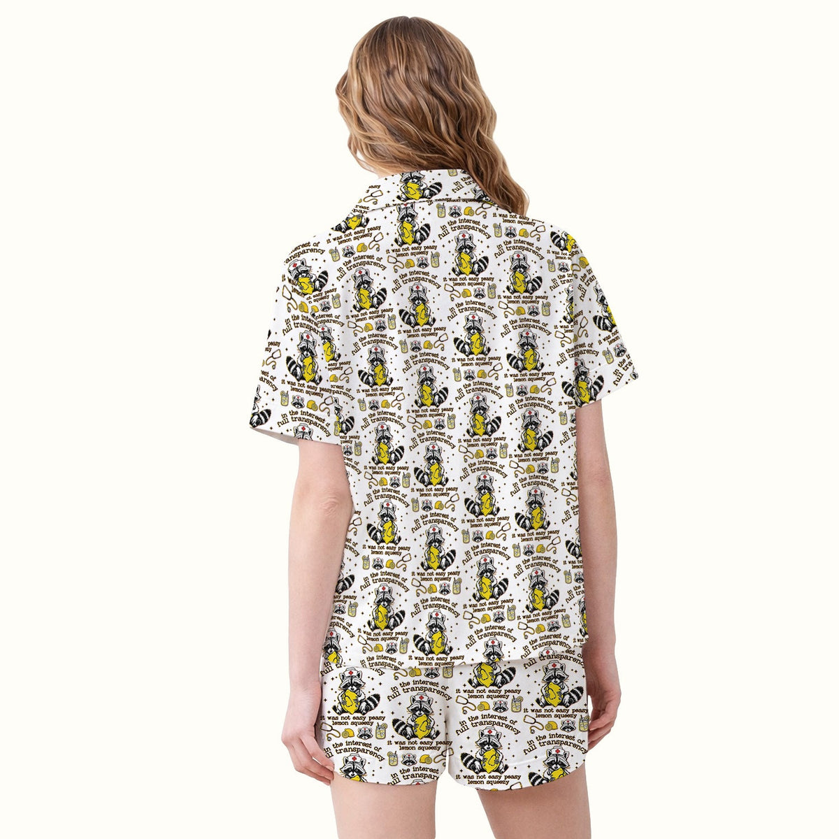 Raccoon Lemon Quote Pajama Set