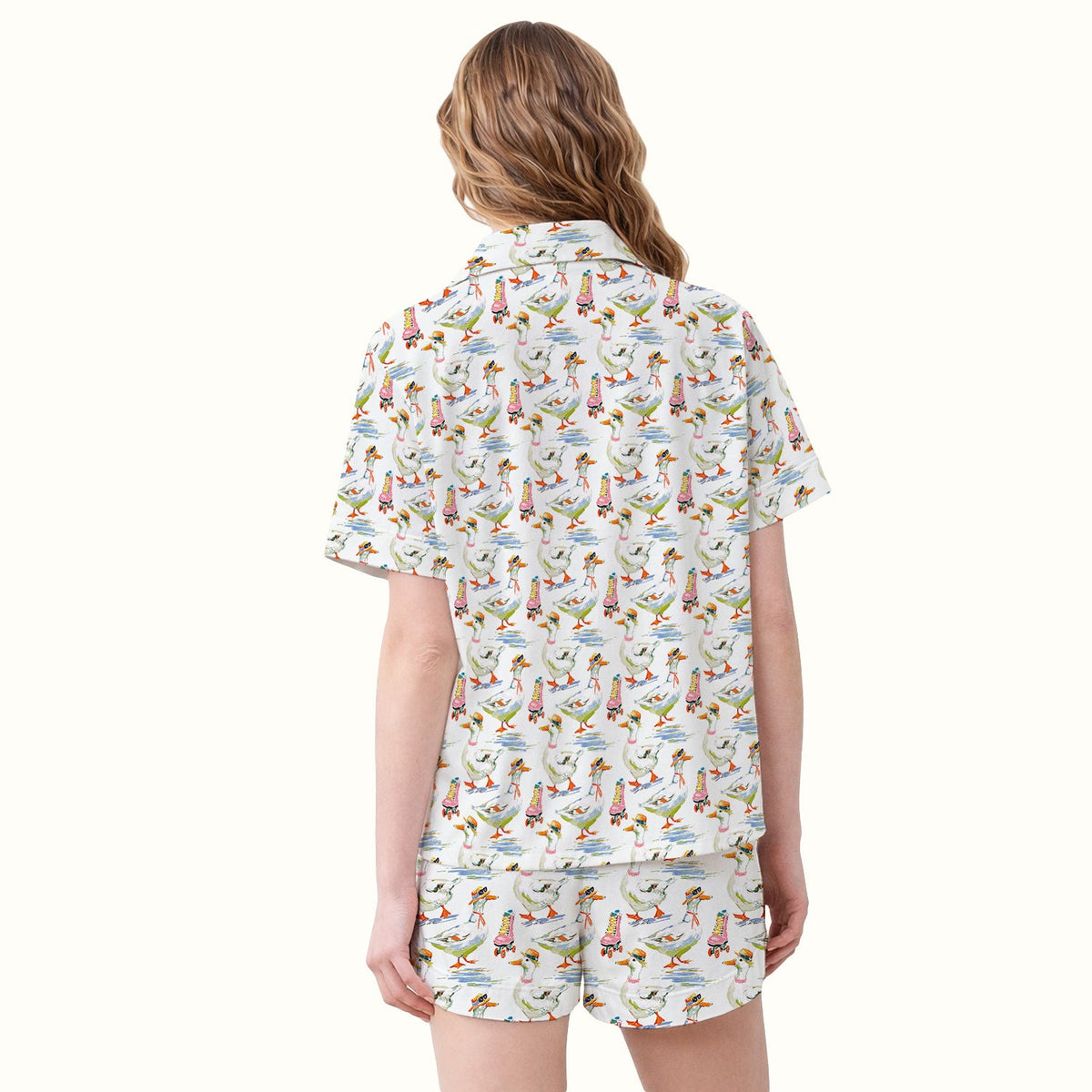 Roller Skating Goose Pajama Set