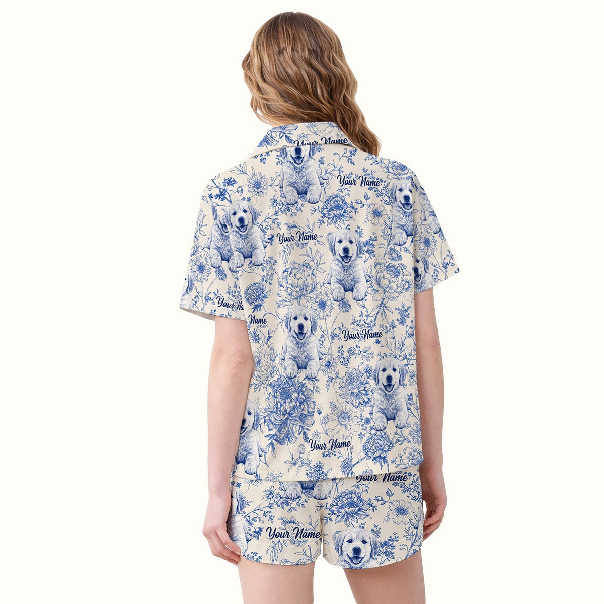 Personalized Pet Photo Floral Pajama Set