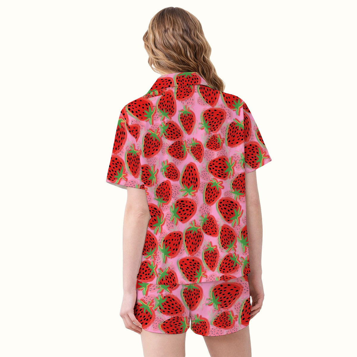 Pink Strawberry Pajama Set