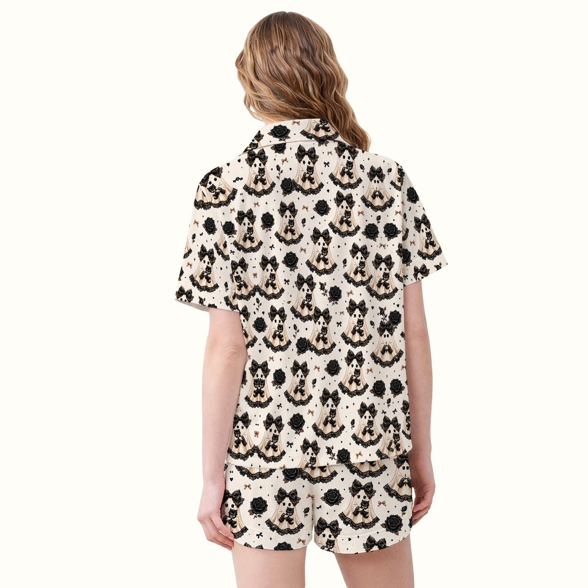 Ghost Black Cat Pajama Set - Halloween Gift For Nurse