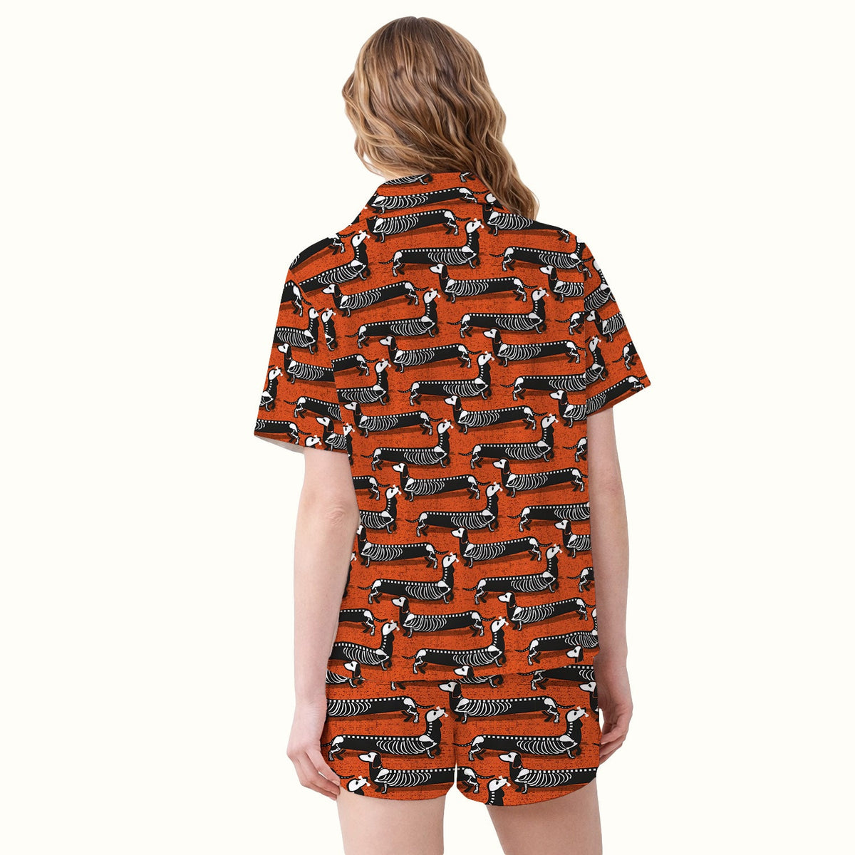 X-Ray Dachshund Skeleton Pajama Set