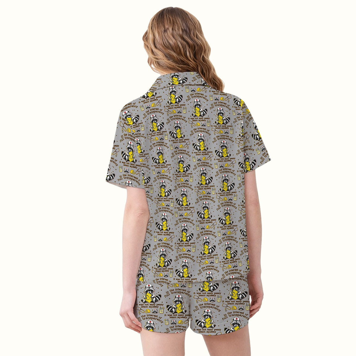 Raccoon Lemon Quote Pajama Set