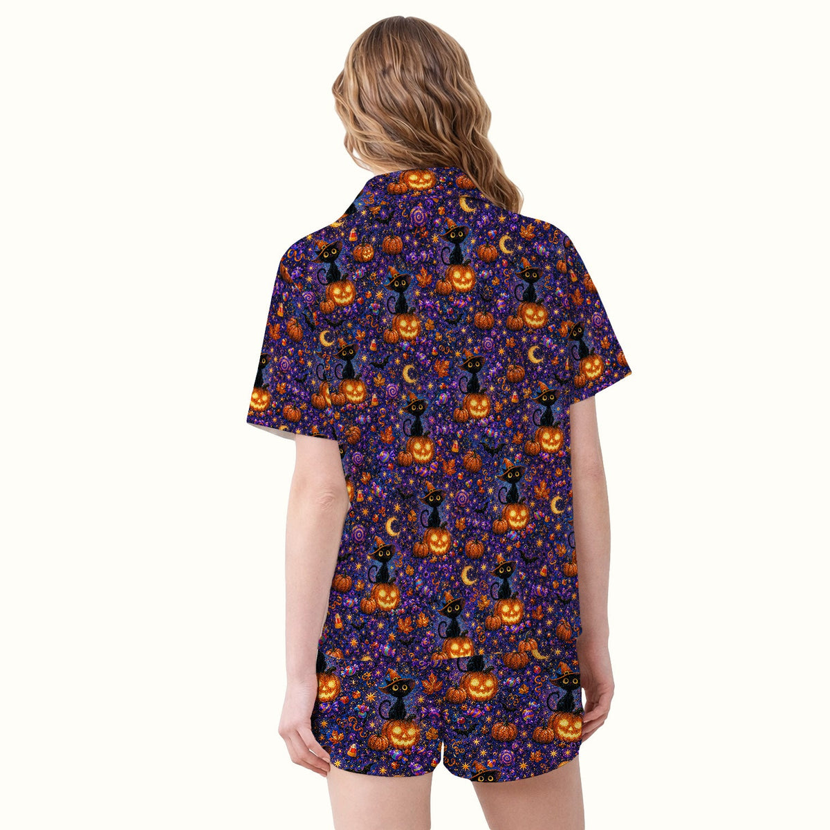 Mystical Witch Cat Pajama Set - Halloween Gift