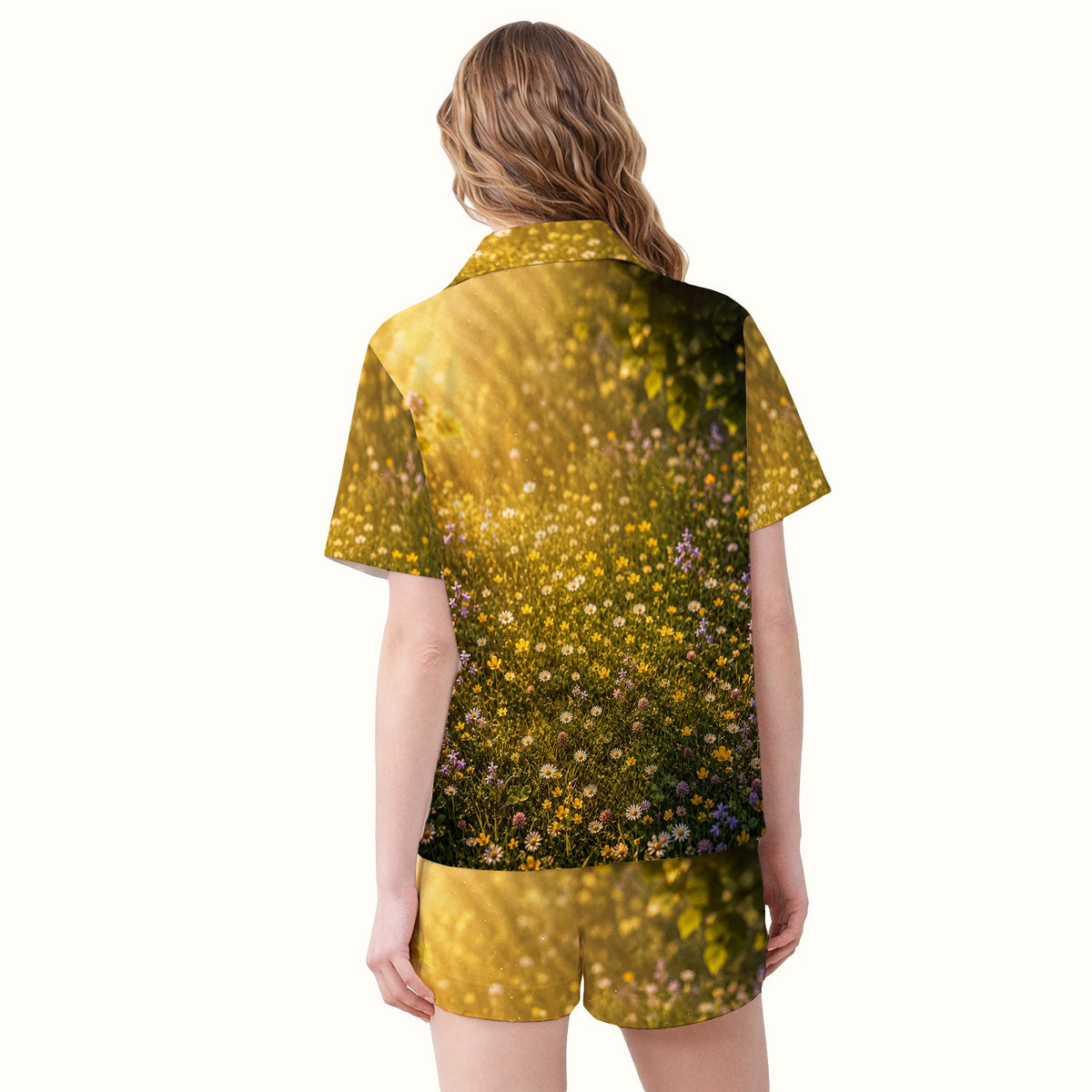 Upside Down Black Cat Meadow Pajama Set