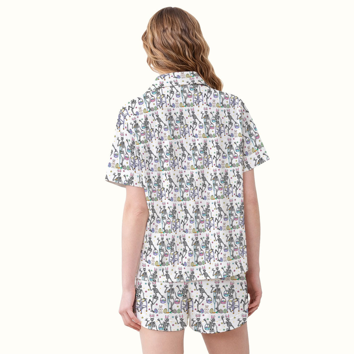 Fun Skeleton Bunny Pajama Set - Easter Gift For Nurse