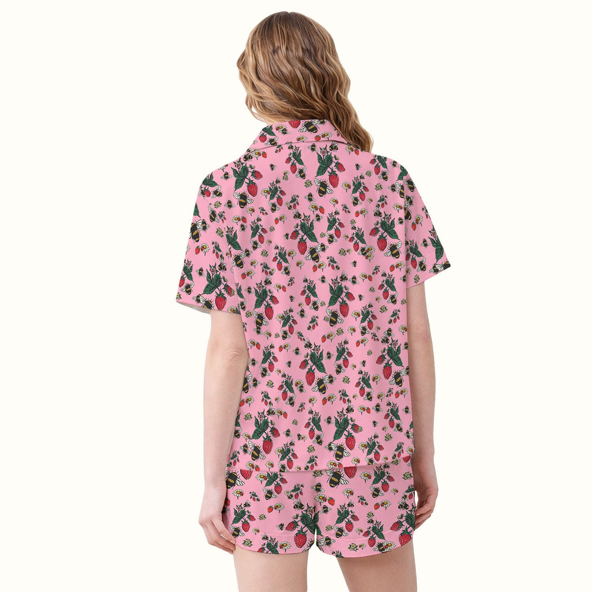 Strawberry Bee Daisy Nurse Pajama Set