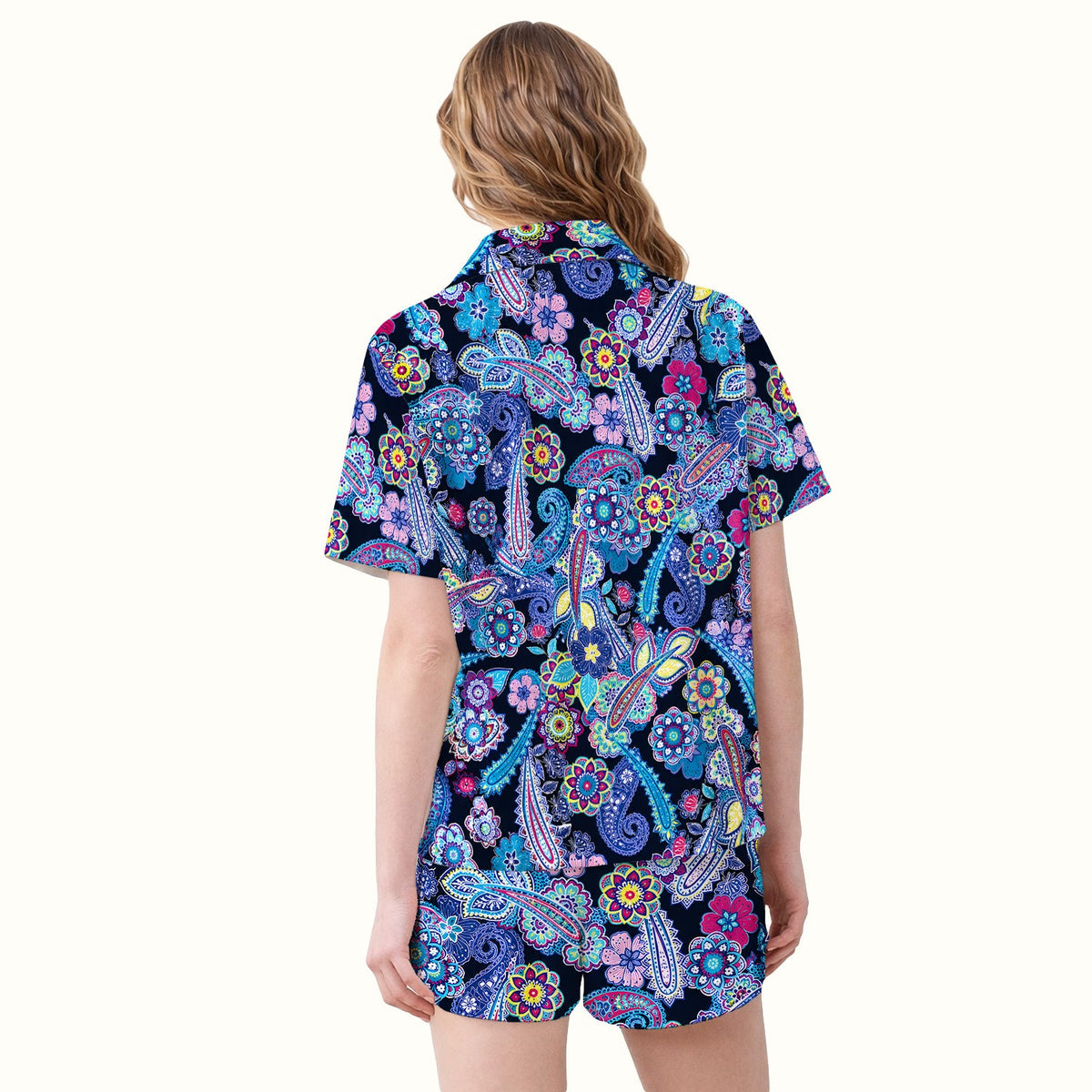 Vibrant Paisley Floral Pajama Set