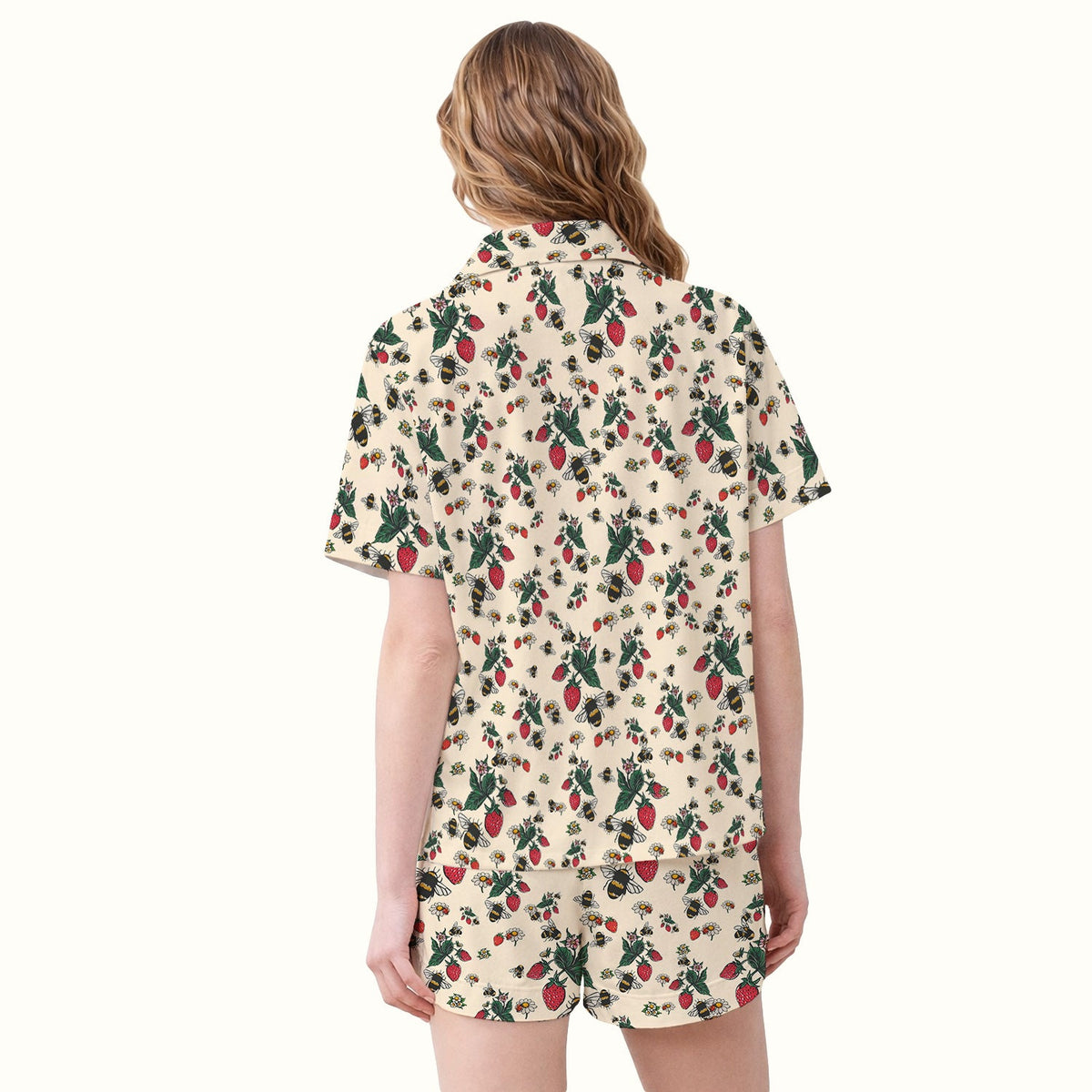 Strawberry Bee Daisy Nurse Pajama Set