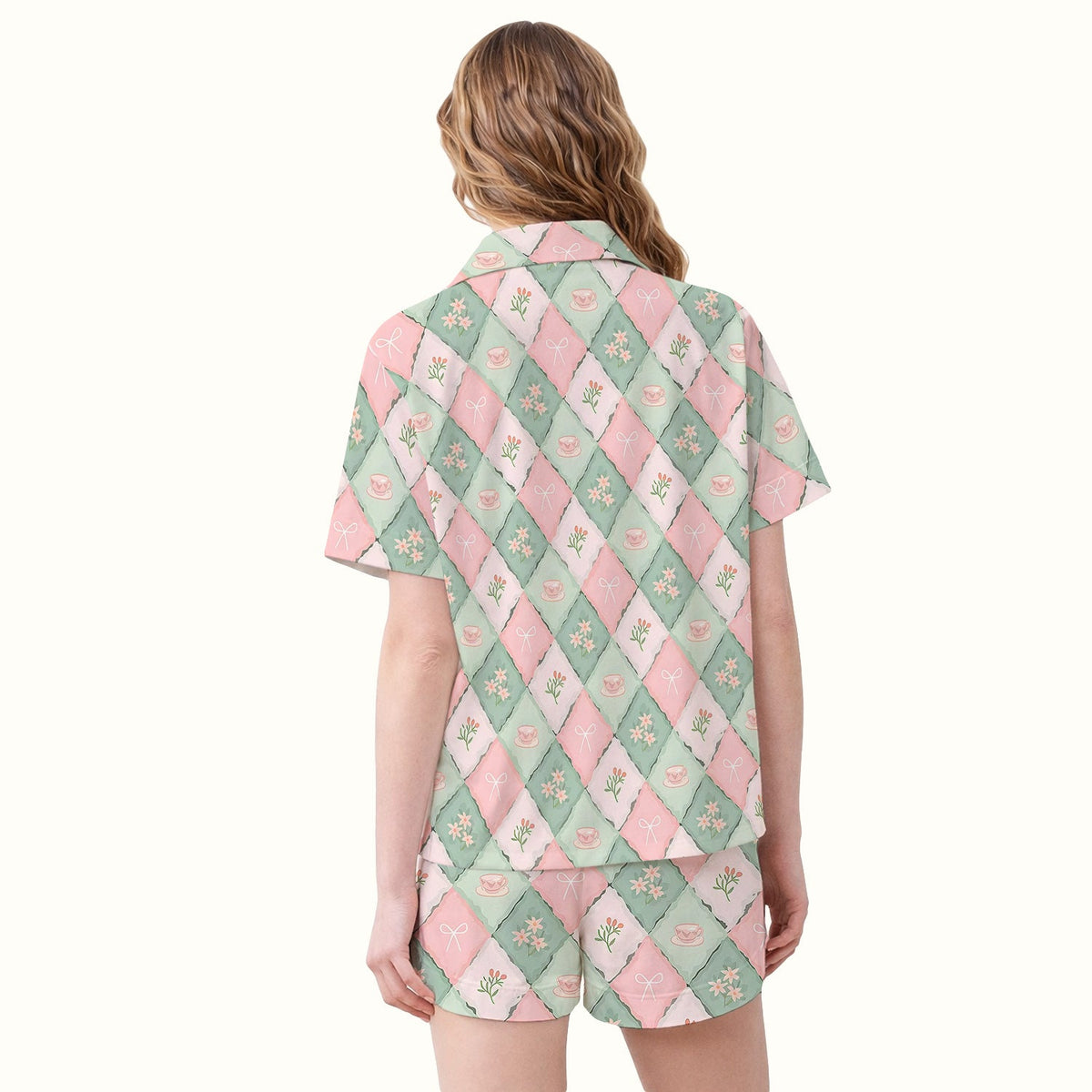 Flowers Tea Cups Pajama Set