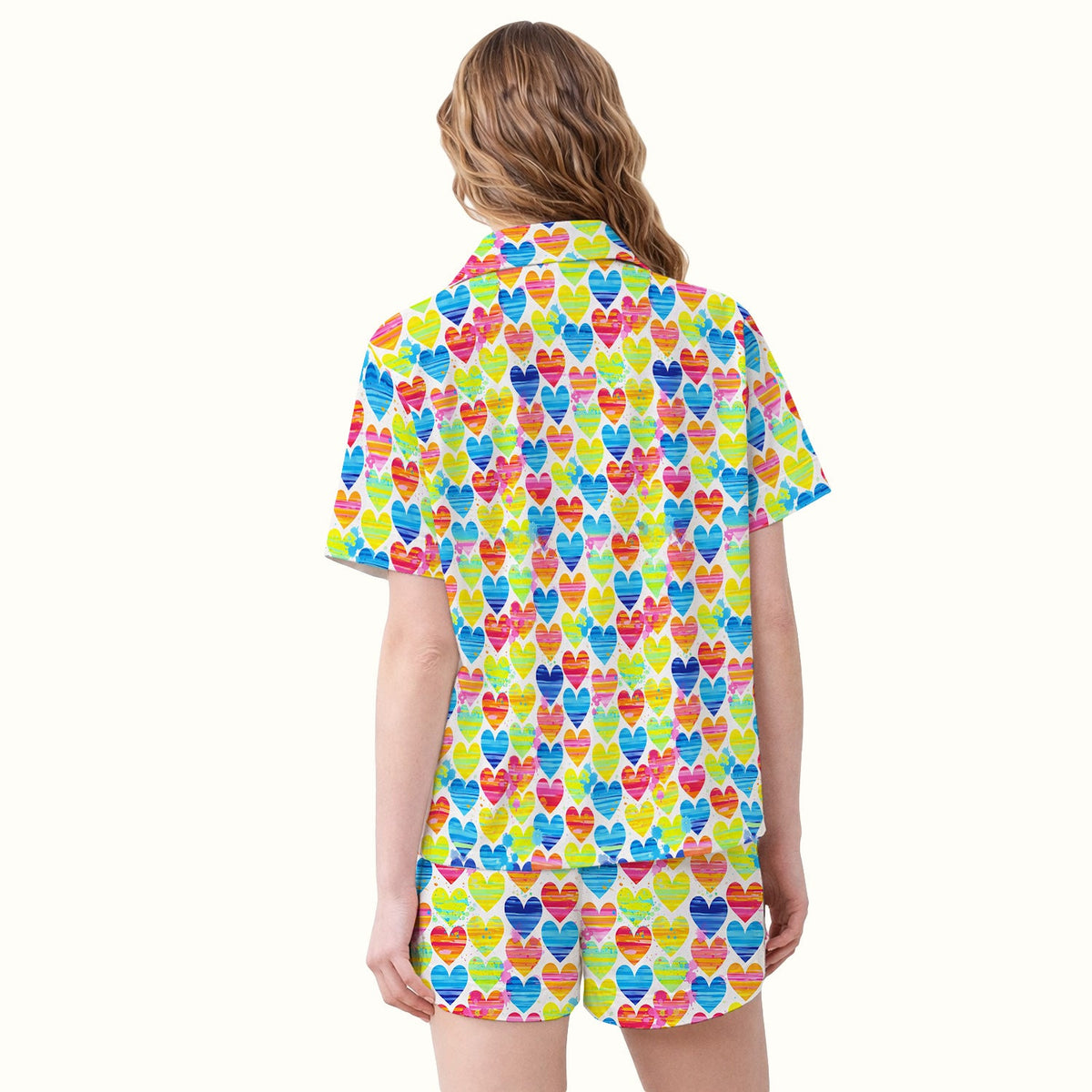 Rainbow Heart Nurse Pajama Set