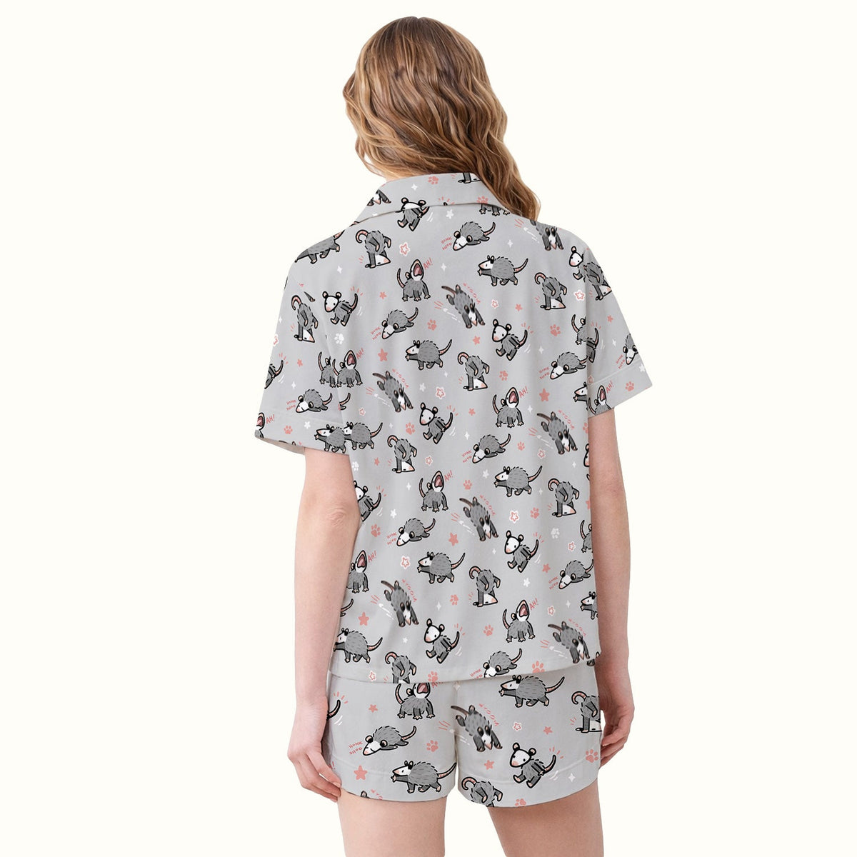 Cartoon Opossum Pajama Set