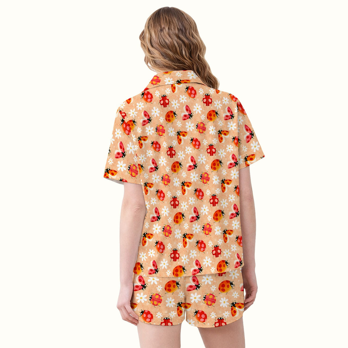 Ladybug Daisy Floral Pajama Set
