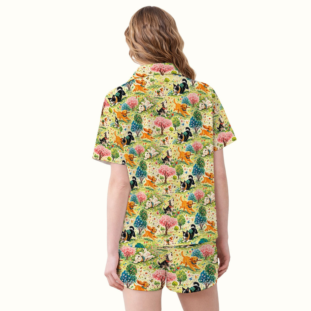 Spring Garden Dogs Pajama Set