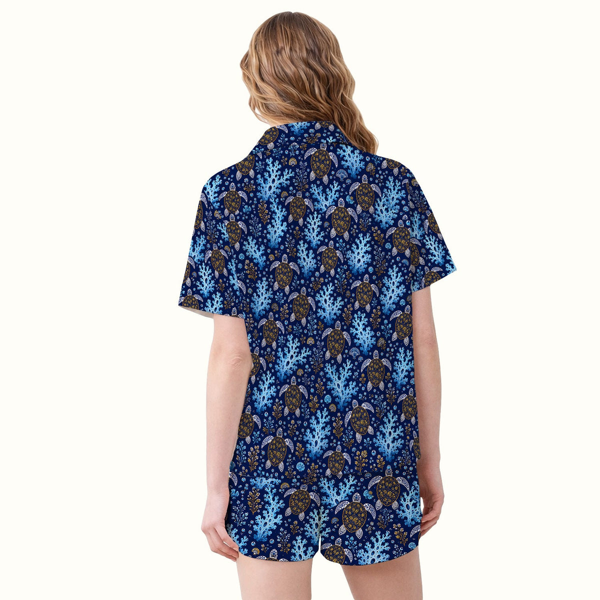 Ocean Turtle Coral Nurse Pajama Set