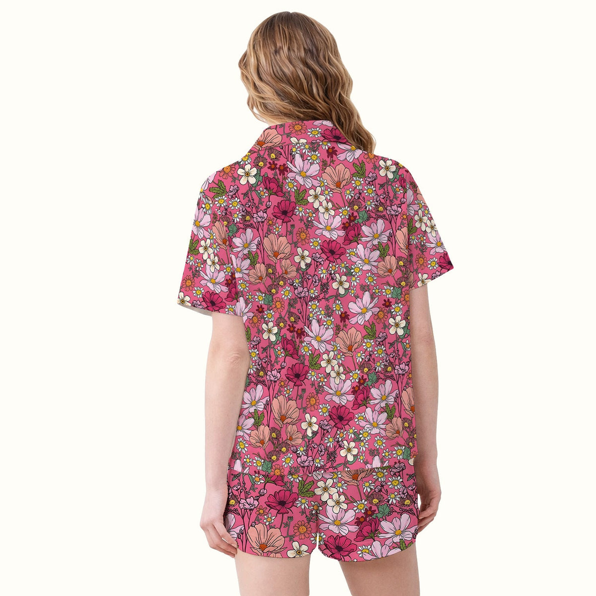 Pink Daisy Wildflower Pajama Set