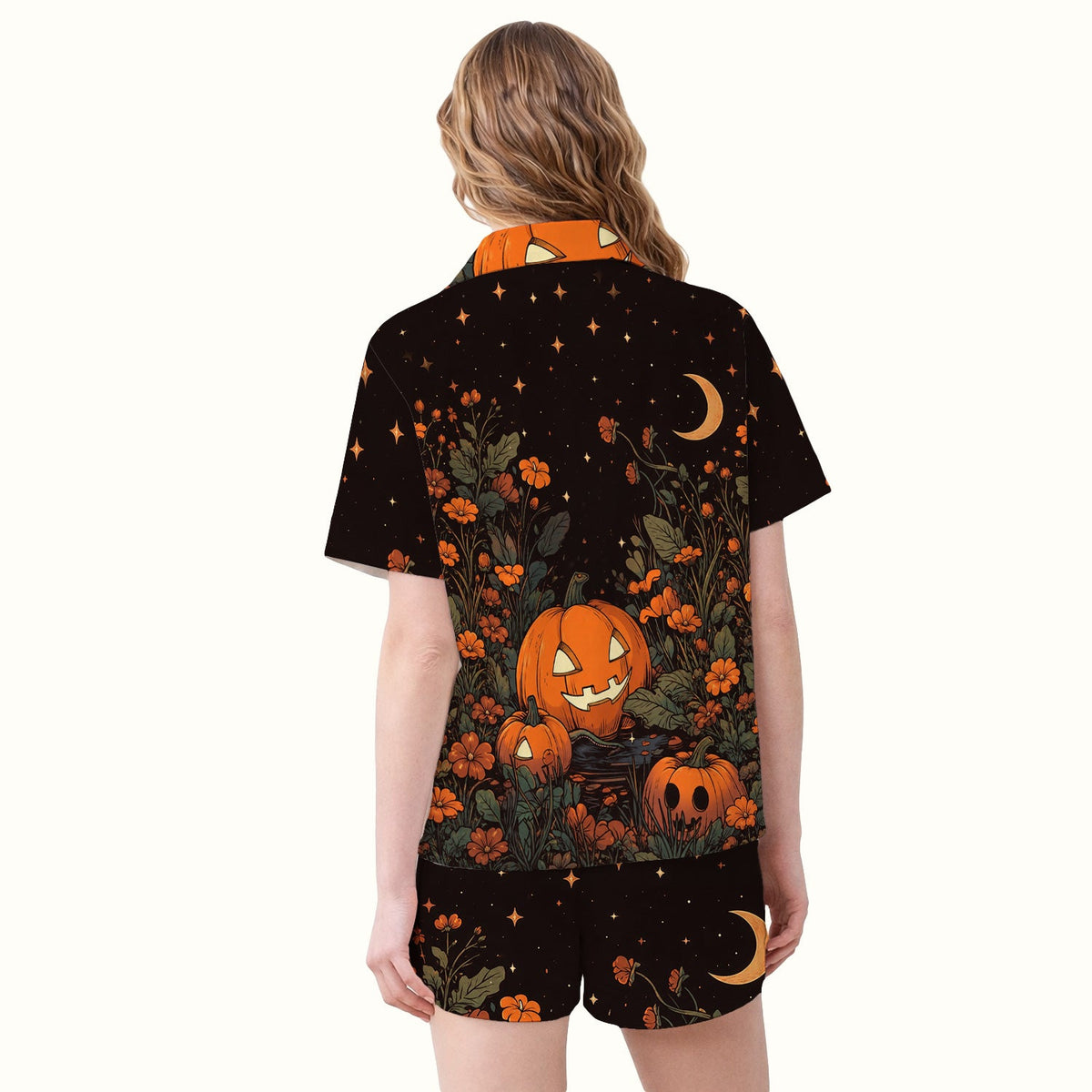 Spooky Raccoon Print Pajama Set