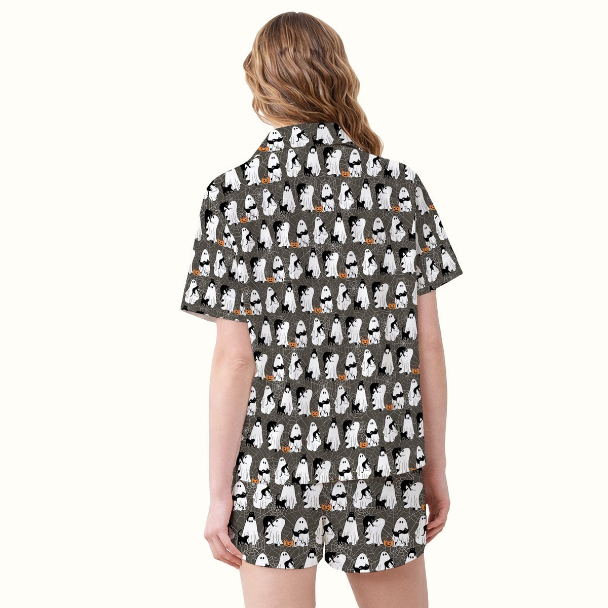 Black Cat And Ghost Pajama Set