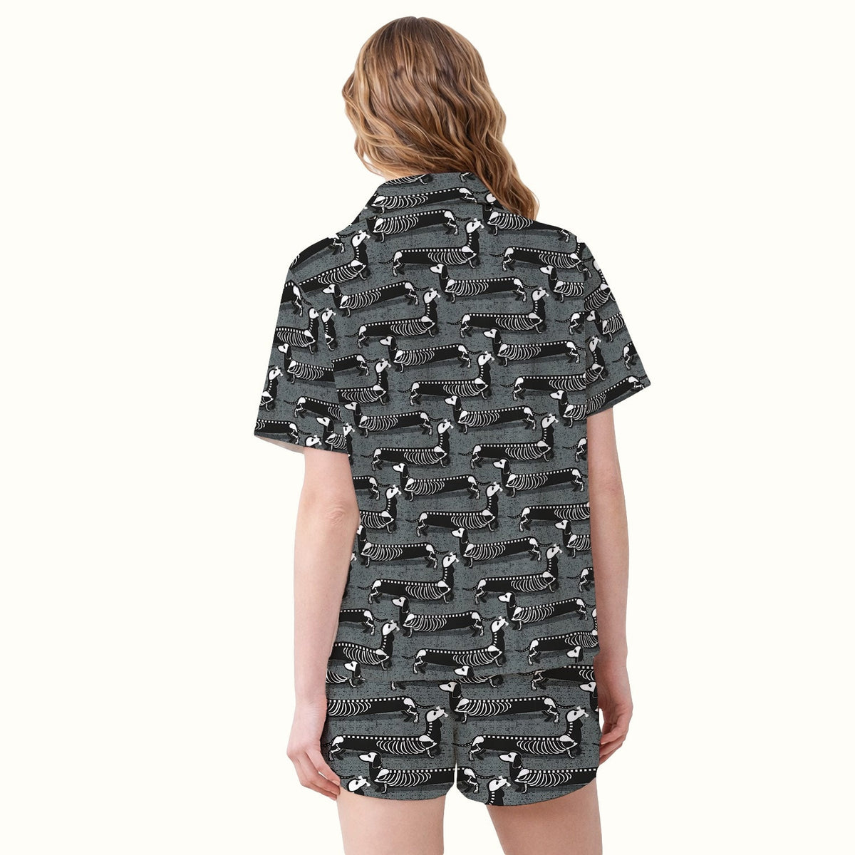 X-Ray Dachshund Skeleton Pajama Set