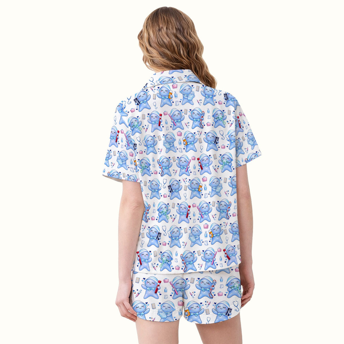 Dental Tooth Character Nurse Pajama Set