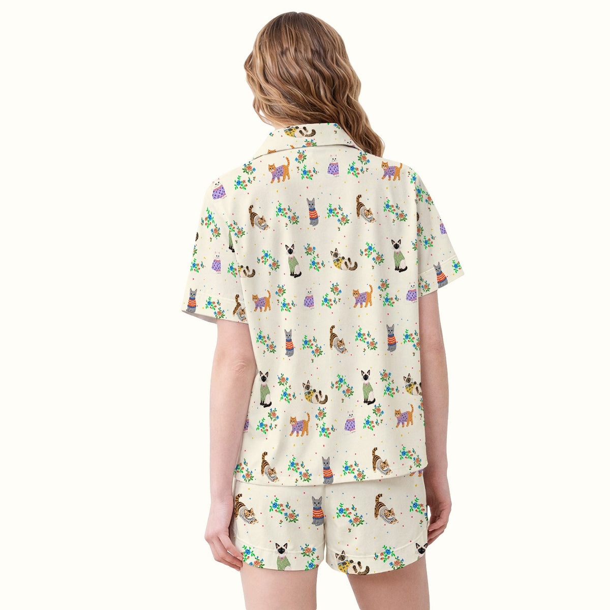 Watercolor Cat Nurse Pajama Set