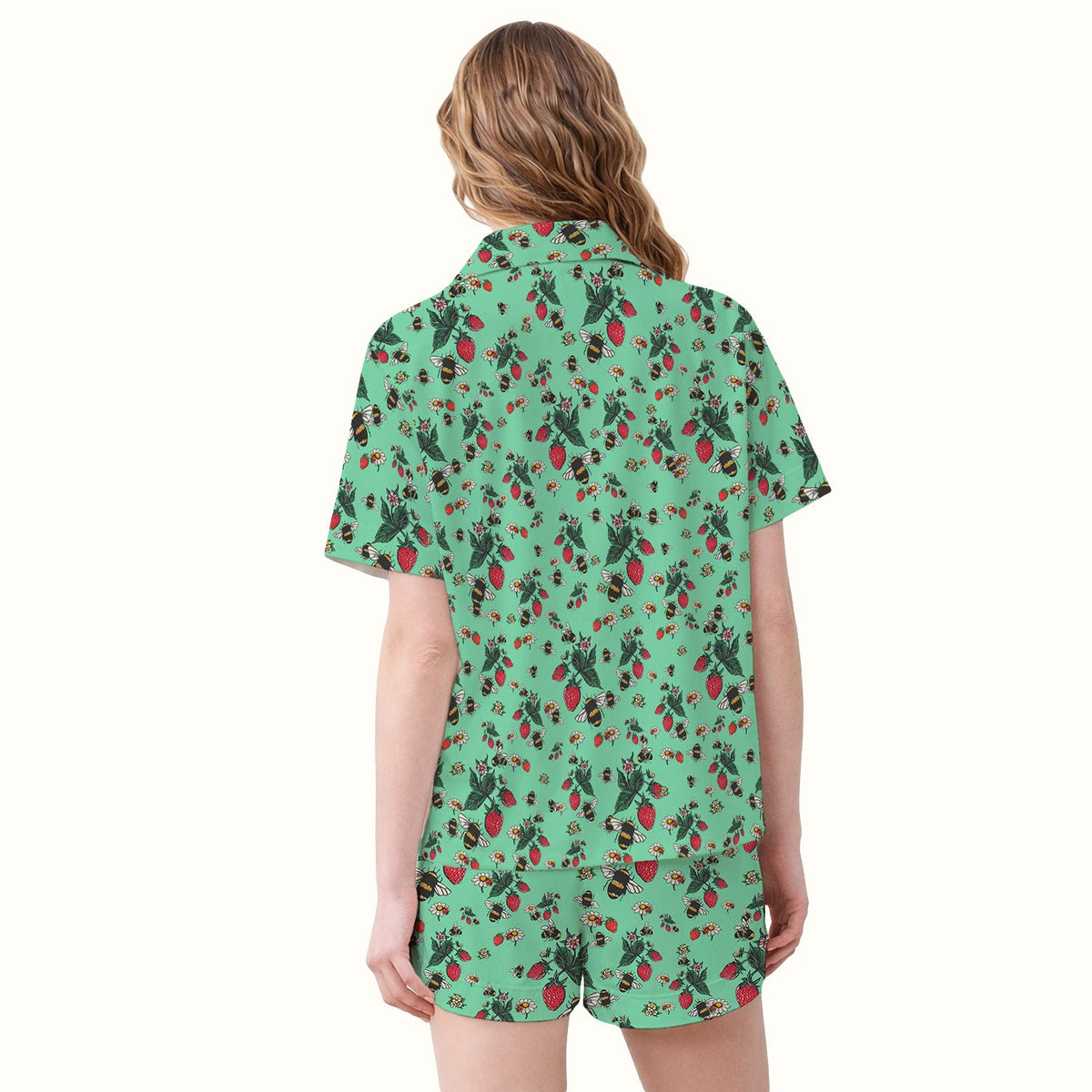 Strawberry Bee Daisy Nurse Pajama Set
