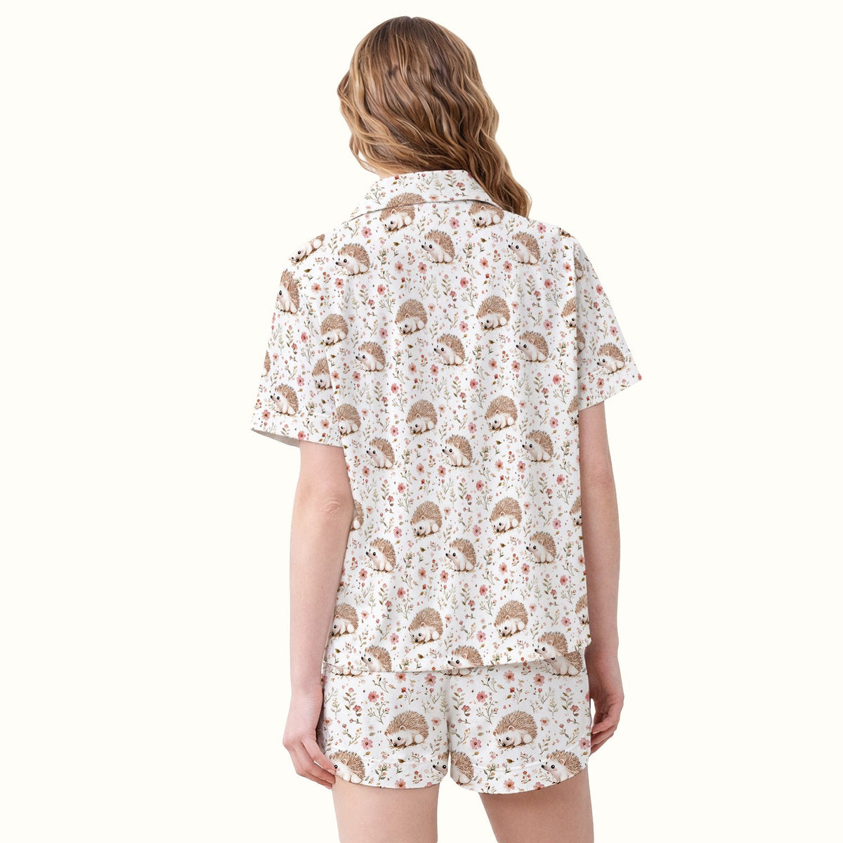 Hedgehog Wildflower Garden Pajama Set