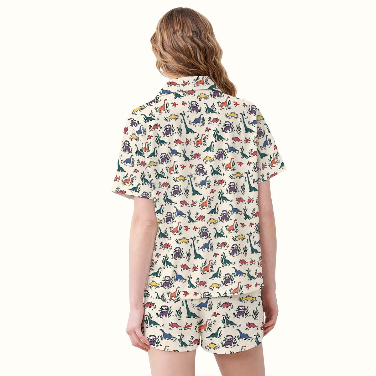 Dinosaur Leafy Garden Nurse Pajama Set
