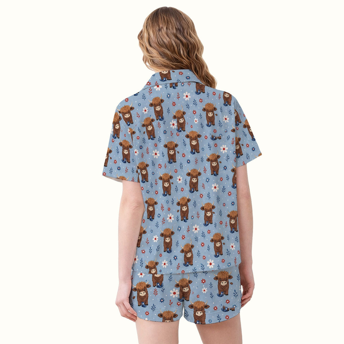 Floral Cowboy Boots Pajama Set