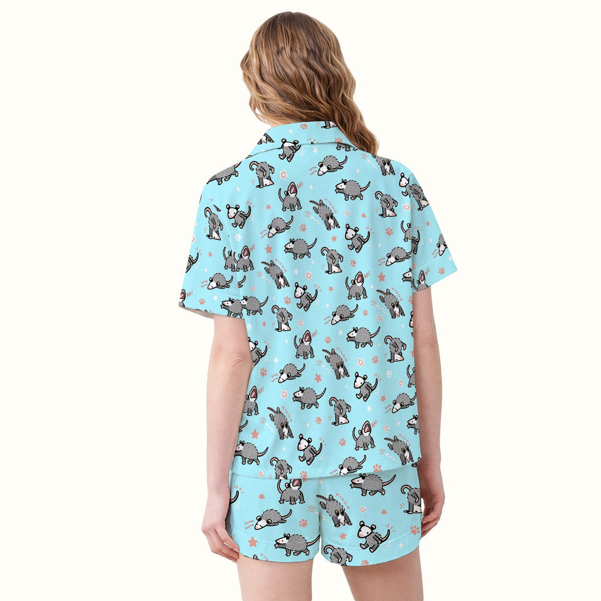 Cartoon Opossum Pajama Set