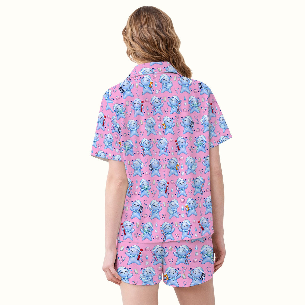 Dental Tooth Character Nurse Pajama Set