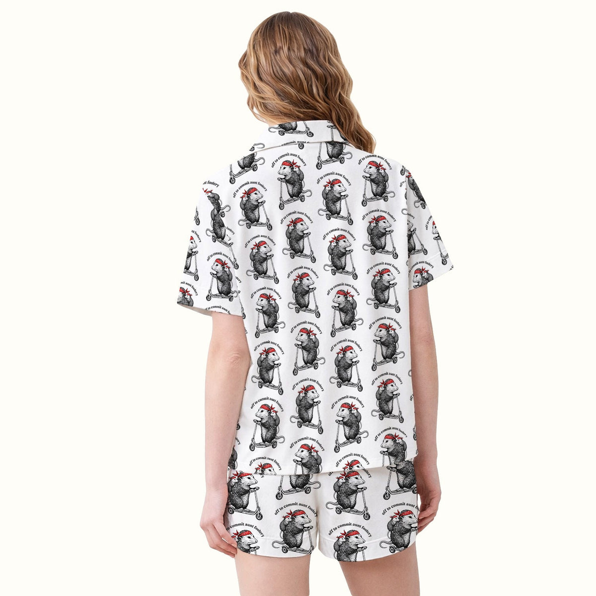 Aunt Foolery Opossum Pajama Set