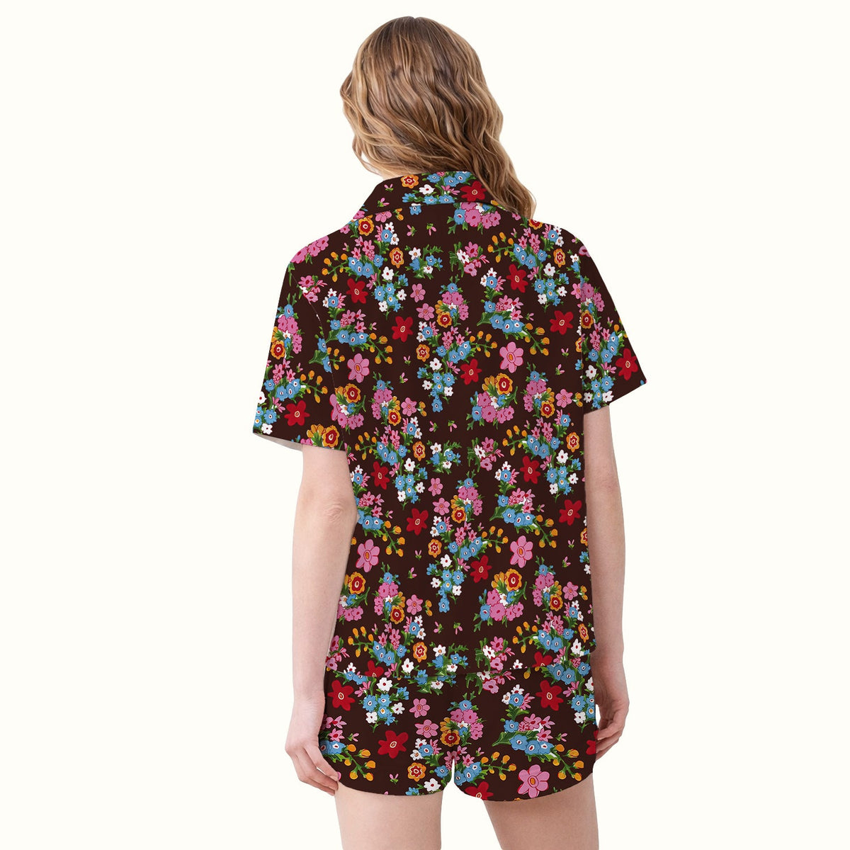 Vintage Floral Bouquet Nurse Pajama Set